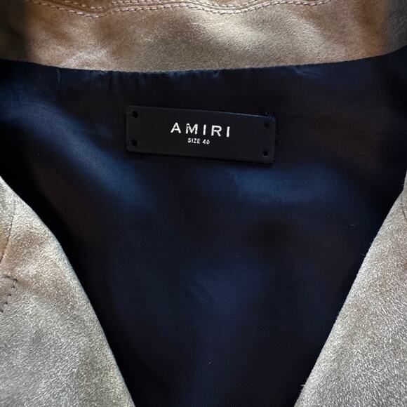 AMIRI: Men's Camel Suede Jacket With Fringes - Size 46 - Picture 2 of 9